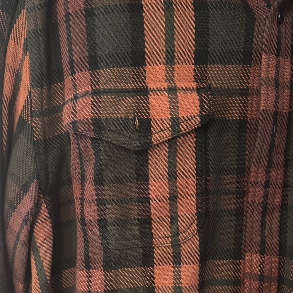 Outerknown Men's Plaid Blanket Shirt - Black and Brown - Picture 4 of 10